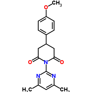 2,6-Piperidinedione,1-(4,6-dimethyl-2-pyrimidinyl)-4-(4-methoxyphenyl)- Structure,76734-05-9Structure