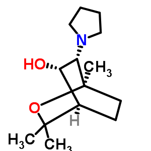 2-Oxabicyclo[2.2.2]octan-5-ol,1,3,3-trimethyl-6-(1-pyrrolidinyl)-, (1a,4a,5b,6b)-(9ci) Structure,76793-01-6Structure