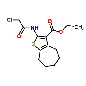 2-(2-Chloro-acetylamino)-5,6,7,8-tetrahydro-4h-cyclohepta[b]thiophene-3-carboxylic acid ethyl ester Structure,76981-88-9Structure