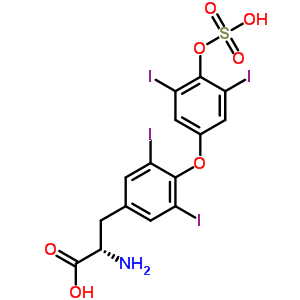 (2S)-2-amino-3-[4-(3,5-diiodo-4-sulfooxyphenoxy)-3,5-diiodophenyl]propanoic acid Structure,77074-49-8Structure