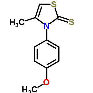 3-(4-Methoxyphenyl)-4-methyl-1,3-thiazole-2-thione Structure,77293-28-8Structure