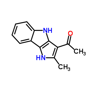 Ethanone, 1-(1,4-dihydro-2-methylpyrrolo[3,2-b]indol-3-yl)- Structure,77411-90-6Structure