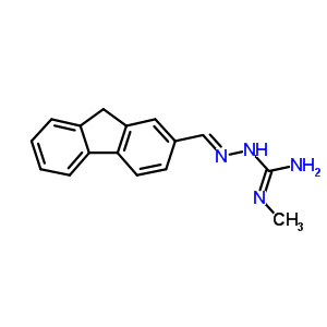 Hydrazinecarboximidamide, 2-(9h-fluoren-2-ylmethylene)-n-methyl-, monohydrochloride Structure,77476-03-0Structure