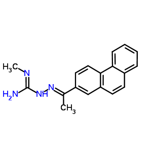 Hydrazinecarboximidamide, n-methyl-2-[1-(2-phenanthrenyl)ethylidene]-, monohydrochloride Structure,77476-13-2Structure