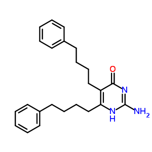 4(3H)-pyrimidinone, 2-amino-5,6-bis(4-phenylbutyl)- Structure,7752-60-5Structure