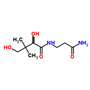 Butyramide, n-(2-carbamoylethyl)-2,4-dihydroxy-3, 3-dimethyl-, d- Structure,7757-97-3Structure