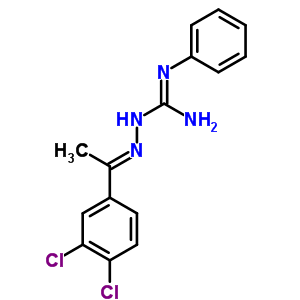 1-[1-(3,4-Dichlorophenyl)ethylideneamino]-2-phenyl-guanidine Structure,77919-90-5Structure