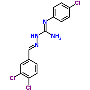 Hydrazinecarboximidamide,n-(4-chlorophenyl)-2-[(3,4-dichlorophenyl)methylene]-, hydrochloride (1:1) Structure,77919-91-6Structure