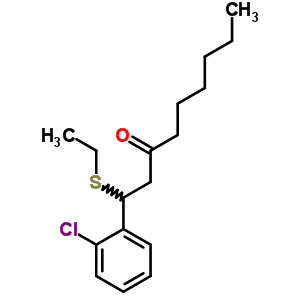 3-Nonanone, 1-(2-chlorophenyl)-1-(ethylthio)- Structure,77921-26-7Structure