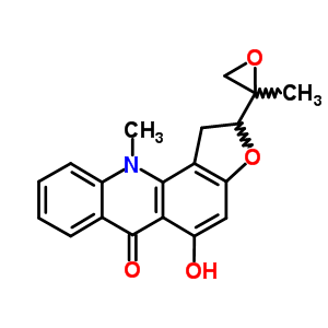 Furo[2,3-c]acridin-6(2h)-one,1,11-dihydro-5-hydroxy-11-methyl-2-(2-methyloxiranyl)-(9ci) Structure,77996-03-3Structure