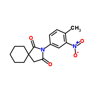 3-(4-Methyl-3-nitro-phenyl)-3-azaspiro[4.5]decane-2,4-dione Structure,78045-40-6Structure