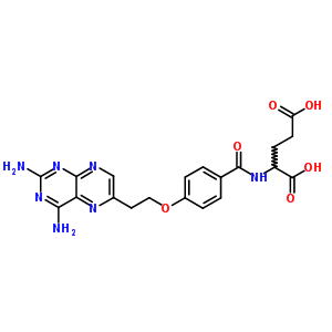 L-glutamic acid,n-[4-[2-(2,4-diamino-6-pteridinyl)ethoxy]benzoyl]- Structure,78520-72-6Structure