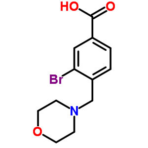 3-Bromo-4-(morpholinomethyl)benzoic acid Structure,787529-83-3Structure