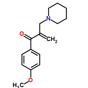 2-Propen-1-one,1-(4-methoxyphenyl)-2-(1-piperidinylmethyl)-, hydrochloride (1:1) Structure,78888-57-0Structure