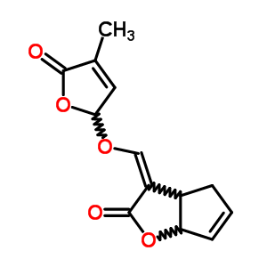 2H-cyclopenta[b]furan-2-one,3-[[(2,5-dihydro-4-methyl-5-oxo-2-furanyl)oxy]methylene]-3,3a,4,6a-tetrahydro- Structure,79298-09-2Structure