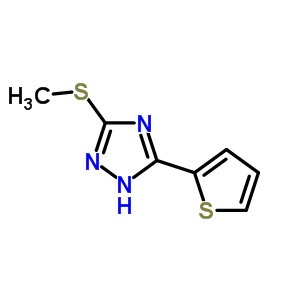 3-Methylsulfanyl-5-thiophen-2-yl-1h-1,2,4-triazole Structure,79388-72-0Structure