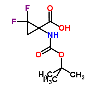 1-(Tert-butoxycarbonylamino)-2,2-difluorocyclopropanecarboxylic acid Structure,796882-45-6Structure