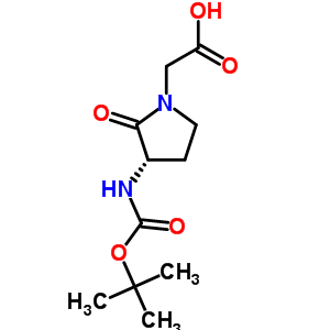 (S)-(3-n-boc-amino-2-oxo-pyrrolidin-1-yl)-acetic acid Structure,79839-26-2Structure