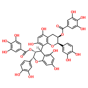 [(2R,3R,4R)-2-(3,4-Dihydroxyphenyl)-4-[(2R,3R)-2-(3,4-Dihydroxyphenyl)-5,7-Dihydroxy-3-(3,4,5-Trihydroxybenzoyl)Oxy-Chroman-8-Yl]-5,7-Dihydroxy-Chroman-3-Yl] 3,4,5-Trihydroxybenzoate Structure,79907-44-1Structure