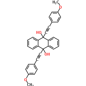 9,10-Bis[2-(4-methoxyphenyl)ethynyl]anthracene-9,10-diol Structure,80034-18-0Structure