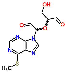 3-Hydroxy-2-[1-(6-methylsulfanylpurin-9-yl)-2-oxo-ethoxy]propanal Structure,80135-06-4Structure