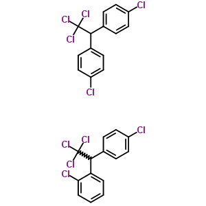 Ddt (mixture p,p’ & o,p’) Structure,8017-34-3Structure