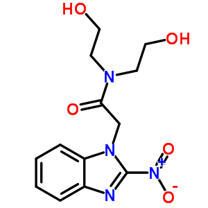 N,n-bis(2-hydroxyethyl)-2-(2-nitrobenzoimidazol-1-yl)acetamide Structure,80479-65-8Structure