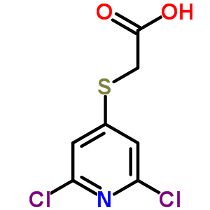 2-[(2,6-Dichloropyridin-4-yl)thio]acetic acid Structure,80542-50-3Structure