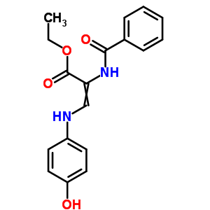 2-Propenoicacid, 2-(benzoylamino)-3-[(4-hydroxyphenyl)amino]-,ethyl ester Structure,80548-07-8Structure