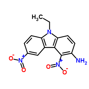 9H-carbazol-3-amine,9-ethyl-4,6-dinitro- Structure,80776-33-6Structure