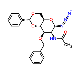 2-Acetamido-3-o-benzyl-4,6-o-benzylidene-2-deoxy-β-d-glucopyranosyl azide Structure,80887-27-0Structure