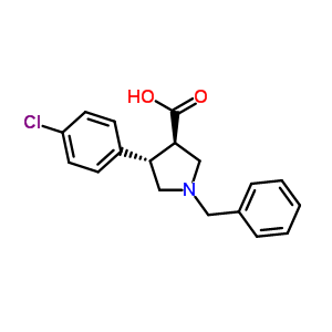 Trans-1-benzyl-4-(4-chlorophenyl)pyrrolidine-3-carboxylic acid-hcl Structure,80896-74-8Structure