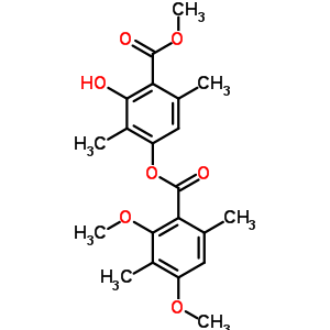 (3-Hydroxy-4-methoxycarbonyl-2,5-dimethyl-phenyl) 2,4-dimethoxy-3,6-dimethyl-benzoate Structure,81050-84-2Structure