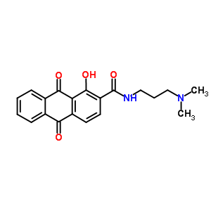 N-(3-dimethylaminopropyl)-1-hydroxy-9,10-dioxo-anthracene-2-carboxamide Structure,81085-99-6Structure