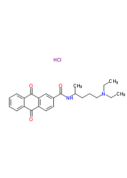 N-(4-(diethylamino)-1-methylbutyl)-9,10-dihydro-9,10-dioxo-2-anthracenecarboxamide monohydrochloride Structure,81086-04-6Structure