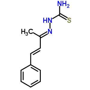 Hydrazinecarbothioamide, 2-(1-methyl-3-phenyl-2-propenylidene)-, (e,e)- Structure,81226-84-8Structure