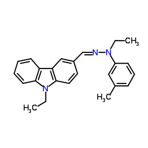 9-Ethyl-3-[N-ethyl-N-(m-tolyl)hydrazonomethyl]carbazole Structure,81380-24-7Structure