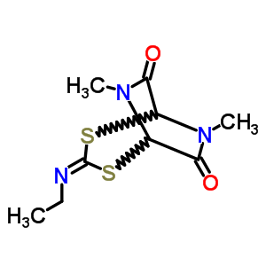 3-Ethylimino-6,8-dimethyl-2,4-dithia-6,8-diazabicyclo[3.2.2]nonane-7,9-dione Structure,81411-31-6Structure