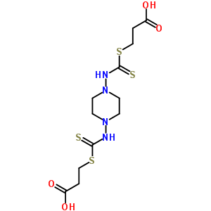 3-[[4-(2-Carboxyethylsulfanylcarbothioylamino)piperazin-1-yl]thiocarbamoylsulfanyl]propanoic acid Structure,81468-03-3Structure