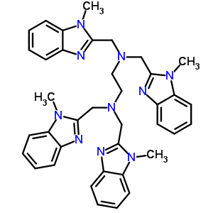 1,2-Ethanediamine,n1,n1,n2,n2-tetrakis[(1-methyl-1h-benzimidazol-2-yl)methyl]- Structure,81624-53-5Structure