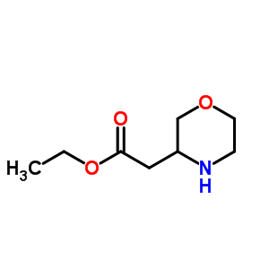 Morpholin-3-yl-acetic acid ethyl ester Structure,81684-84-6Structure