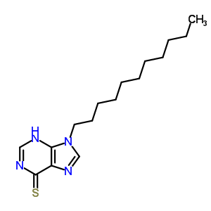 6H-purine-6-thione,1,9-dihydro-9-undecyl- Structure,82191-95-5Structure