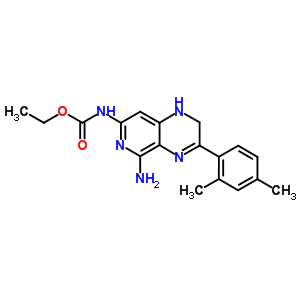 Ethyl (5-amino-3-(2,4-dimethylphenyl)-1,2-dihydropyrido(3,4-b)pyrazin-7-yl)carbamate Structure,82585-93-1Structure