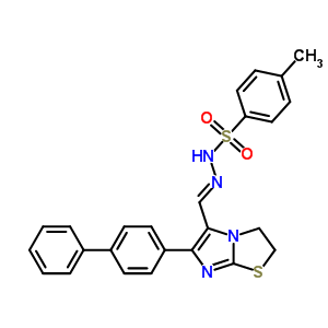 Benzenesulfonic acid, 4-methyl-,2-[(6-[1,1-biphenyl]-4-yl-2,3-dihydroimidazo[2,1-b]thiazol-5-yl)methylene]hydrazide Structure,82588-58-7Structure