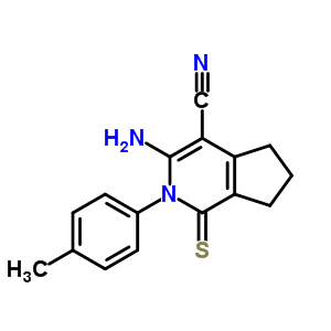 4-Amino-3-(4-methylphenyl)-2-sulfanylidene-3-azabicyclo[4.3.0]nona-4,10-diene-5-carbonitrile Structure,82972-82-5Structure