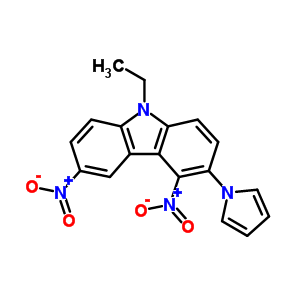 9H-carbazole,9-ethyl-4,6-dinitro-3-(1h-pyrrol-1-yl)- Structure,82982-96-5Structure