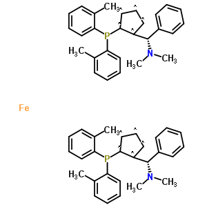 (Alphas,alphas)-1,1-bis[alpha-(dimethylamino)benzyl]-(r,r)-2,2-bis[bis(2-methylphenyl)phosphino]ferrocene Structure,831226-39-2Structure