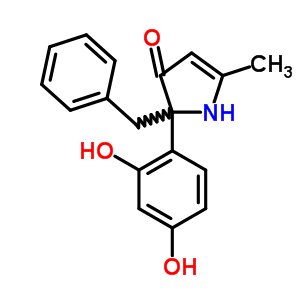 2-Benzyl-2-(2,4-dihydroxyphenyl)-5-methyl-1h-pyrrol-3-one Structure,83392-61-4Structure