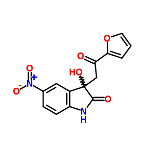 3-[2-(2-Furyl)-2-oxo-ethyl]-3-hydroxy-5-nitro-1h-indol-2-one Structure,83393-63-9Structure