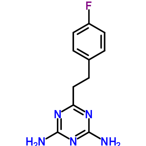 6-[2-(4-Fluorophenyl)ethyl]-1,3,5-triazine-2,4-diamine Structure,838-94-8Structure